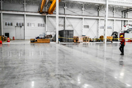 Final polished floor finish
